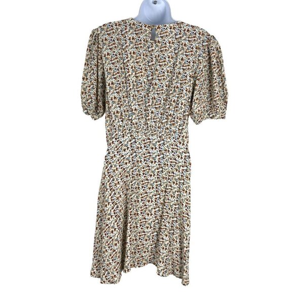 Faithfull the Brand Sidonie Mini Dress Size 4 Aurelia Off White Chestnut NWT - Picture 5 of 13